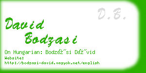 david bodzasi business card